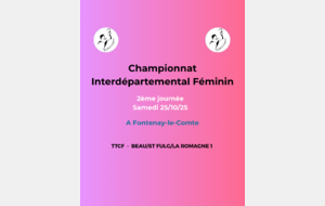 Championnat interdépartemental Féminin 2èmee journée
