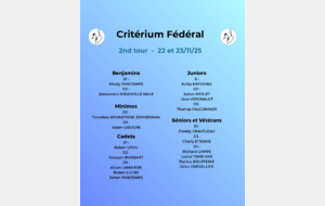 2nd tour Critérium Fédéral