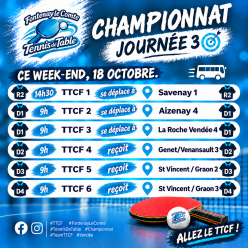 3ème journée - Championnat Séniors
